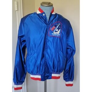 Vintage 1980's Powers‎ Women's RWB Button-Down Nylon Perth AU Jacket Size XL